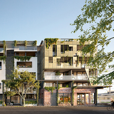  Render of Lucent's Brunswick East development in Melbourne